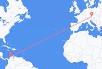 Flyg från Barranquilla, Colombia till Linz, Österrike