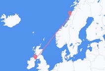 Loty z Sandnessjøen, Norwegia z Belfast, Irlandia Północna