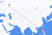Flyg från Manila, Filippinerna till Kazan, Ryssland