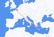 出发地 希腊从基西拉岛目的地 法国巴黎的航班