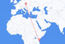 Flyreiser fra Dar-es-Salaam, til Vienna