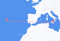 Flights from Horta, Azores, Portugal to Catania, Italy