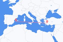Flights from Denizli, Turkey to Ibiza, Spain