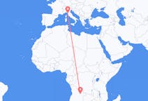 Flyreiser fra Luena, Angola til Pisa, Italia