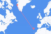 Vluchten van Funchal, Portugal naar Maniitsoq, Groenland