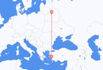 出发地 白俄罗斯出发地 明斯克目的地 土耳其哈利卡那索斯的航班