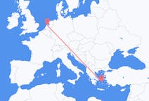 Flights from Mykonos in Greece to Amsterdam in the Netherlands