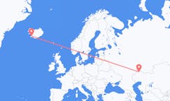 出发地 哈萨克斯坦乌拉尔目的地 冰岛雷克雅维克的航班