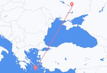 Flights from Santorini, Greece to Dnipro, Ukraine