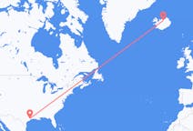 Lennot Houstonista, Yhdysvallat Akureyriin, Islanti