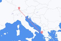 Loty z Friedrichshafen, Niemcy z Korfu, Grecja