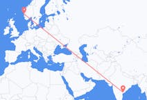 Flyreiser fra Vijayawada, India til Bergen, Norge