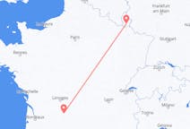 Flyg från Luxemburg, Luxemburg till Brive-la-gaillarde, Frankrike
