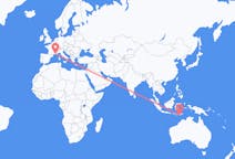Flyreiser fra Kupang, Indonesia til Marseille, Frankrike