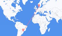 Flyrejser fra Ponta Grossa, Brasilien til Billund, Danmark