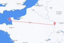 Flyreiser fra Strasbourg, til Saint Helier