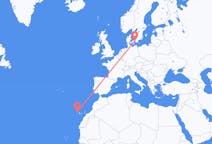 Vluchten van Santa Cruz de La Palma, Spanje naar Kopenhagen, Denemarken
