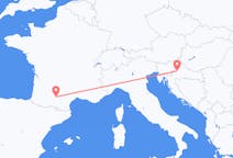 出发地 克罗地亚出发地 萨格勒布目的地 法国图卢兹的航班