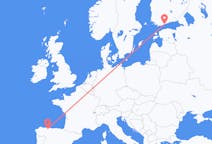 Vols de Santiago del Monte, Espagne pour Helsinki, Finlande