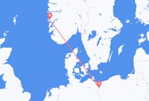 Flyrejser fra Bergen, Norge til Stettin, Polen