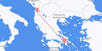 Flights from Greece to Albania