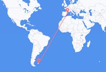 Flights from Mount Pleasant, Falkland Islands (Islas Malvinas) to Barcelona, Spain
