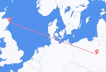 Flyg från Warszawa, Polen till Aberdeen, Skottland