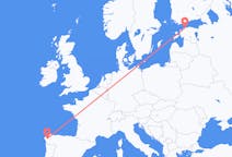 Flyg från Santiago de Compostela till Tallinn