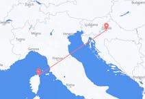 Flyreiser fra Zagreb, Kroatia til Bastia, Frankrike