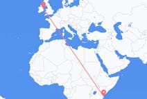 Vluchten van Mombassa, Kenia naar Dublin, Ierland