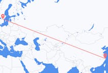 Flyreiser fra Ningbo, Kina til Linköping, Sverige