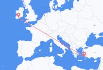 Vluchten van Cork, Ierland naar Kos, Griekenland