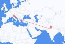 Flyrejser fra Jaipur, Indien til Perugia, Italien