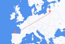 Flyreiser fra Kaunas, Litauen til Santiago del Monte, Spania