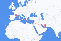 Vluchten van Ras al-Khaimah, Verenigde Arabische Emiraten naar Barcelona, Spanje
