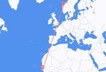 Flyrejser fra Bissau, Guinea-Bissau til Sandane, Norge