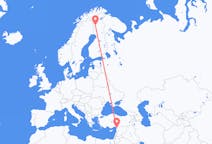 Flug frá Kolari, Finnlandi til Hatay-héraðs, Tyrklandi
