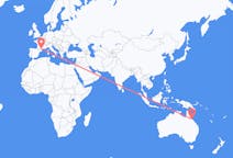 Flyg från Townsville, Australien till Carcassonne, Frankrike