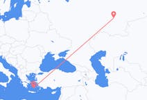 Flyg från Ufa, Ryssland till Santorini, Grekland