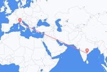 Flights from Vijayawada, India to Pisa, Italy