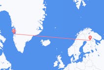 Loty z Aasiaat, Grenlandia z Kuusamo, Finlandia