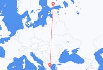 Vluchten van Helsinki, Finland naar Volos, Griekenland
