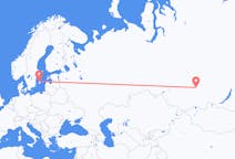 Loty z miasta Krasnojarsk do miasta Visby (Dania)