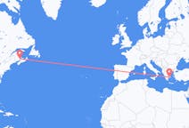 Flyreiser fra Moncton, Canada til Athen, Hellas