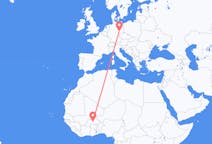 Flyrejser fra Ouagadougou til Leipzig
