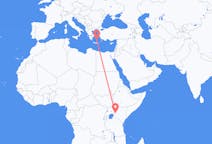 Flyrejser fra Eldoret, Kenya til Santorini, Grækenland