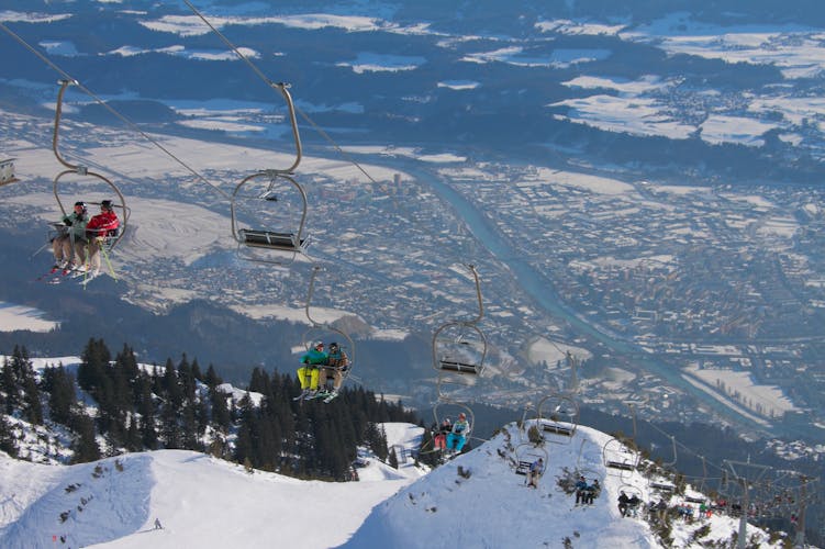 photo of the elevator in a ski resort. Innsbruck, Austria.