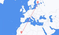 Flyreiser fra Nema, Mauritania til Helsingfors, Finland