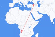 Flyreiser fra Huambo, Angola til Diyarbakir, Tyrkia