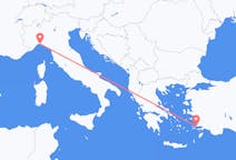 从热那亚飞往哈利卡那索斯的航班